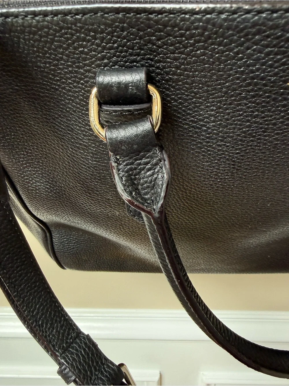 kate spade Black Pebbled Leather Shoulder Satchel